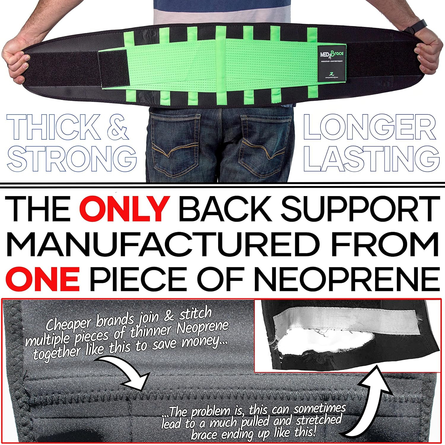 Back Brace Support Belt for Lower Lumbar for Men and Women – Grade Orthopedic