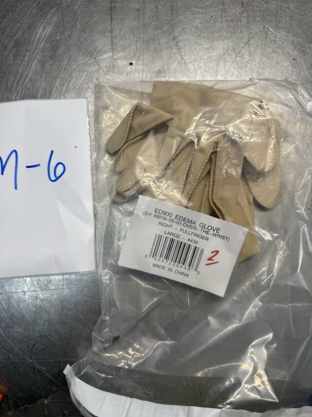 Compression Gloves, Pair of Large Full Finger, Wrist Length Edema