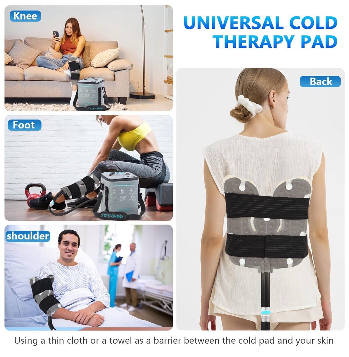 Cold Therapy Machine 12qt with Programmable Timer, Portable Ice Machine for Knee
