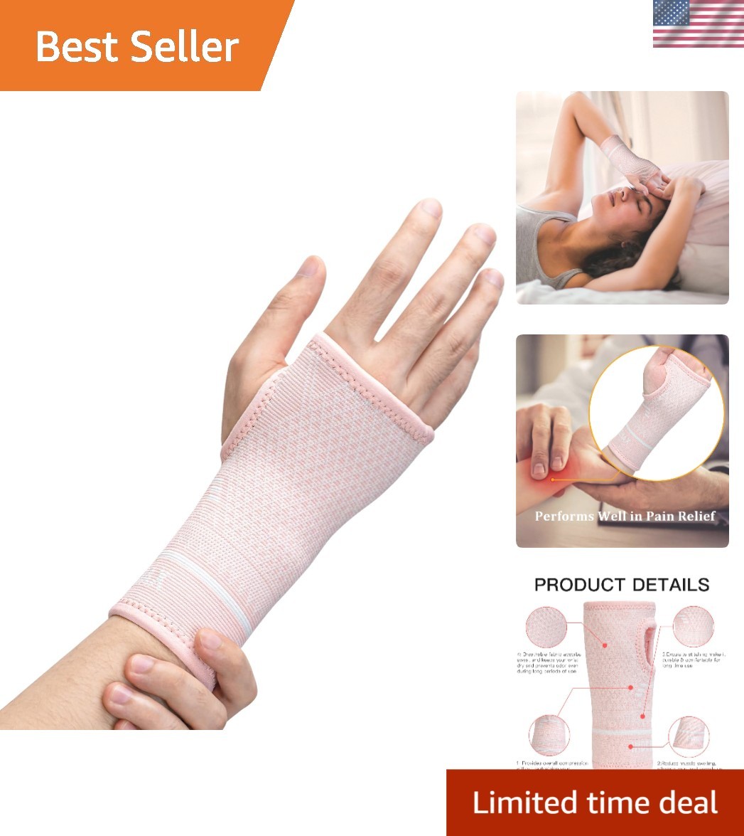 Breathable Copper Compression Sleeve – Day & Night Wrist Support for Men & Women