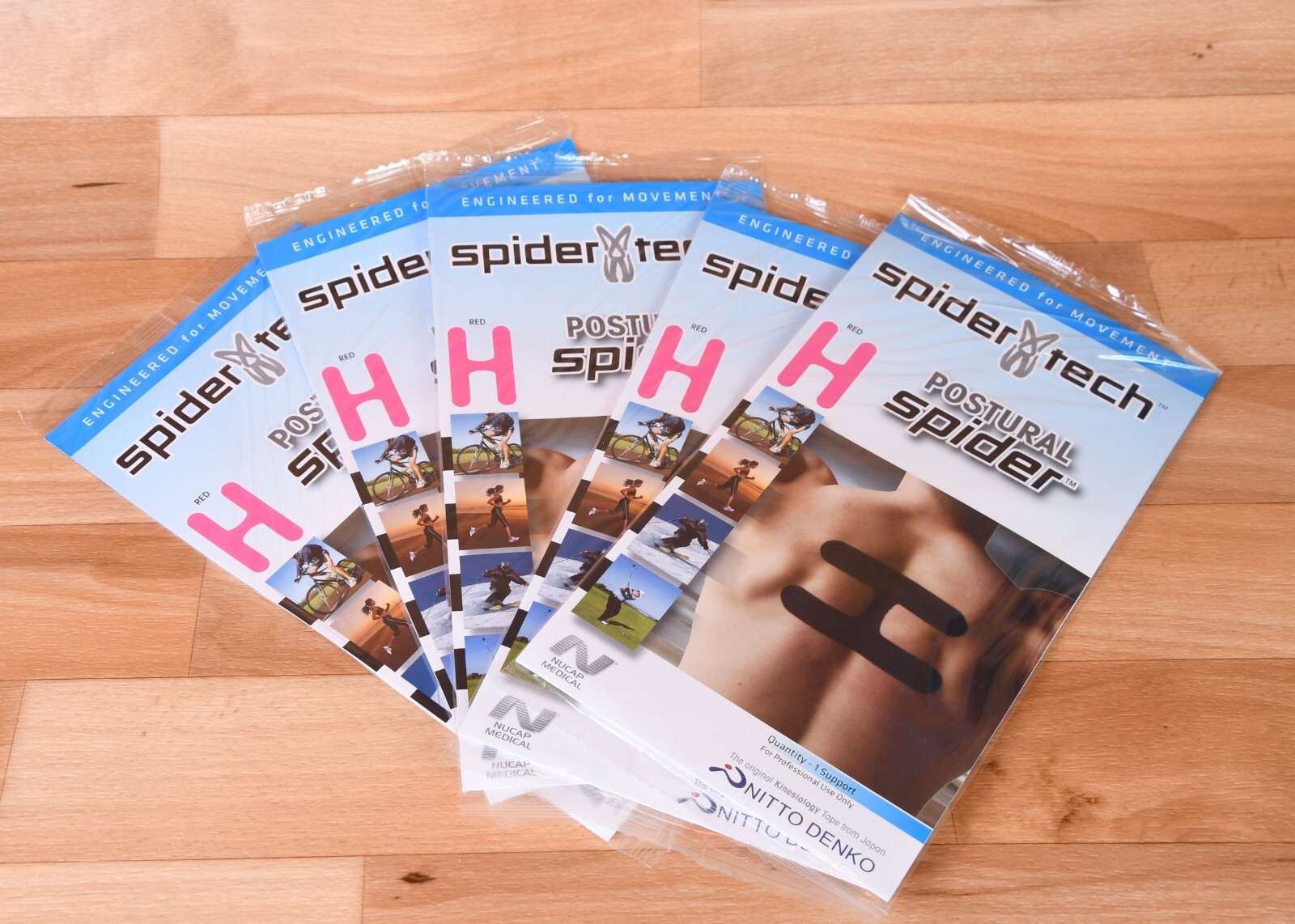 Spider Tech Precut Postural (back) tape-5 Packs
