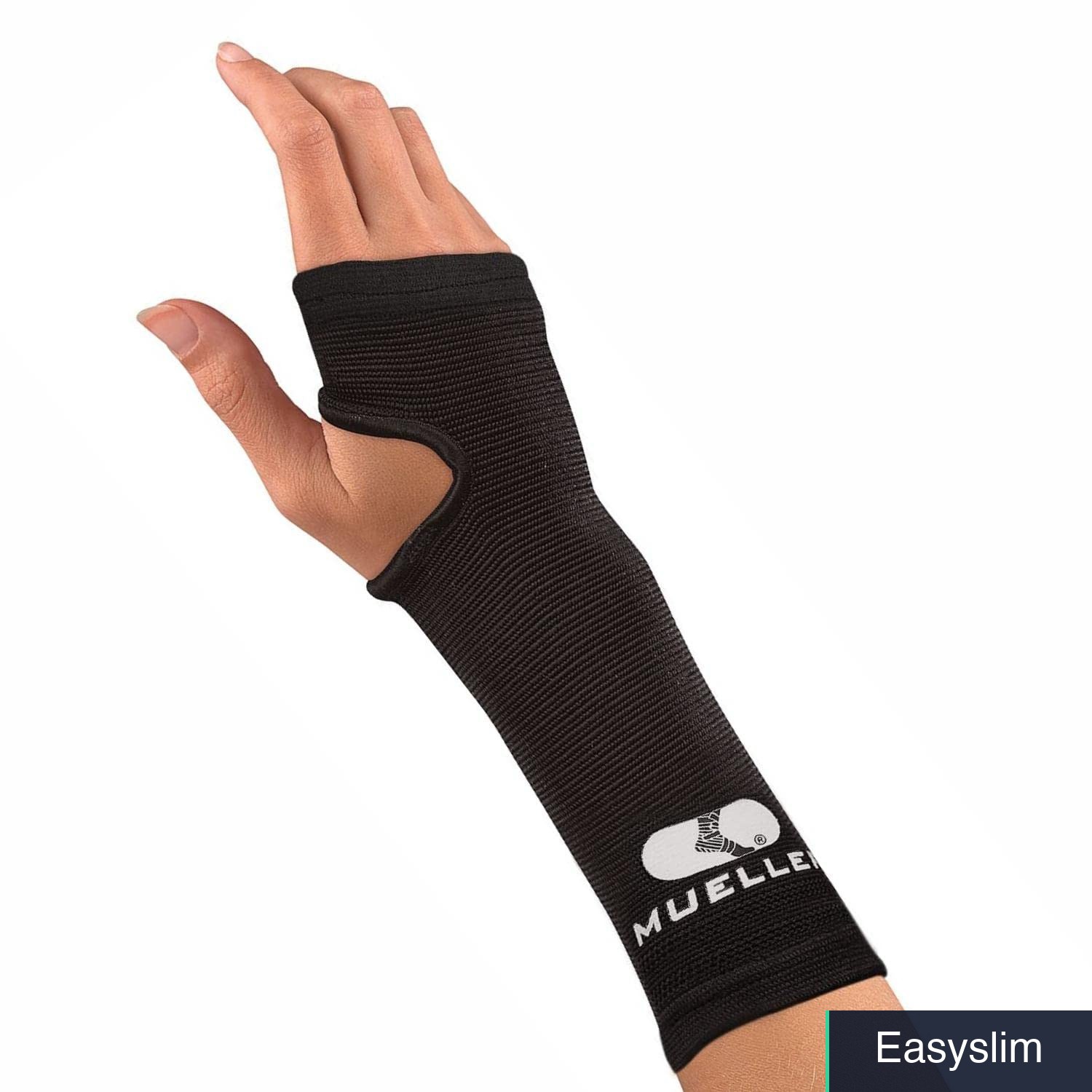 Elastic Wrist Support Large Black Compression Thumb Hole Brace Strap