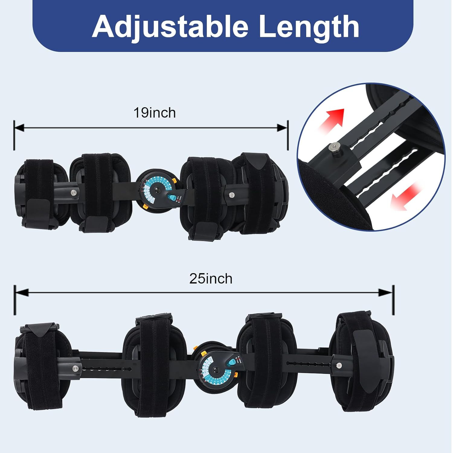 Hinged ROM Knee Brace with Adjustable Locking Dial 0°-120° | Post Surgery Knee I