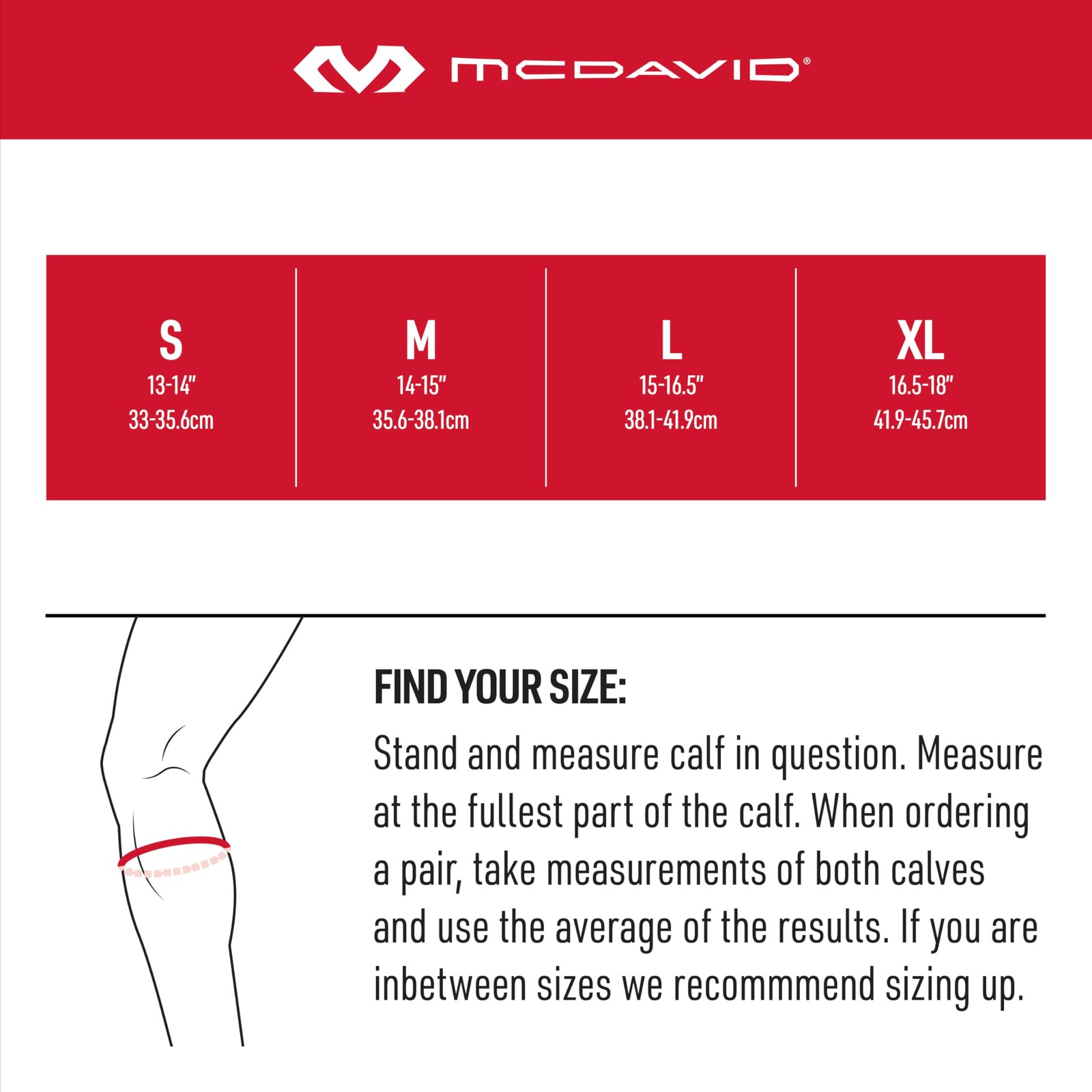 McDavid Calf Compression Sleeve, Light Support for Left or Right Leg, Helps