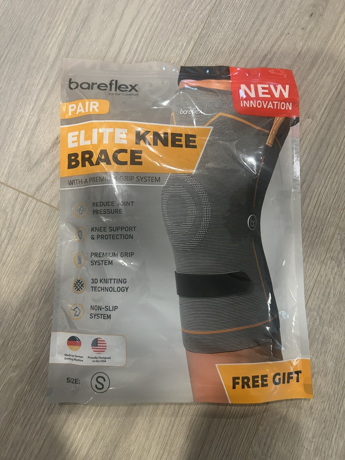 2-Pack XL Elite Compression Knee Brace for Women & Men, size S