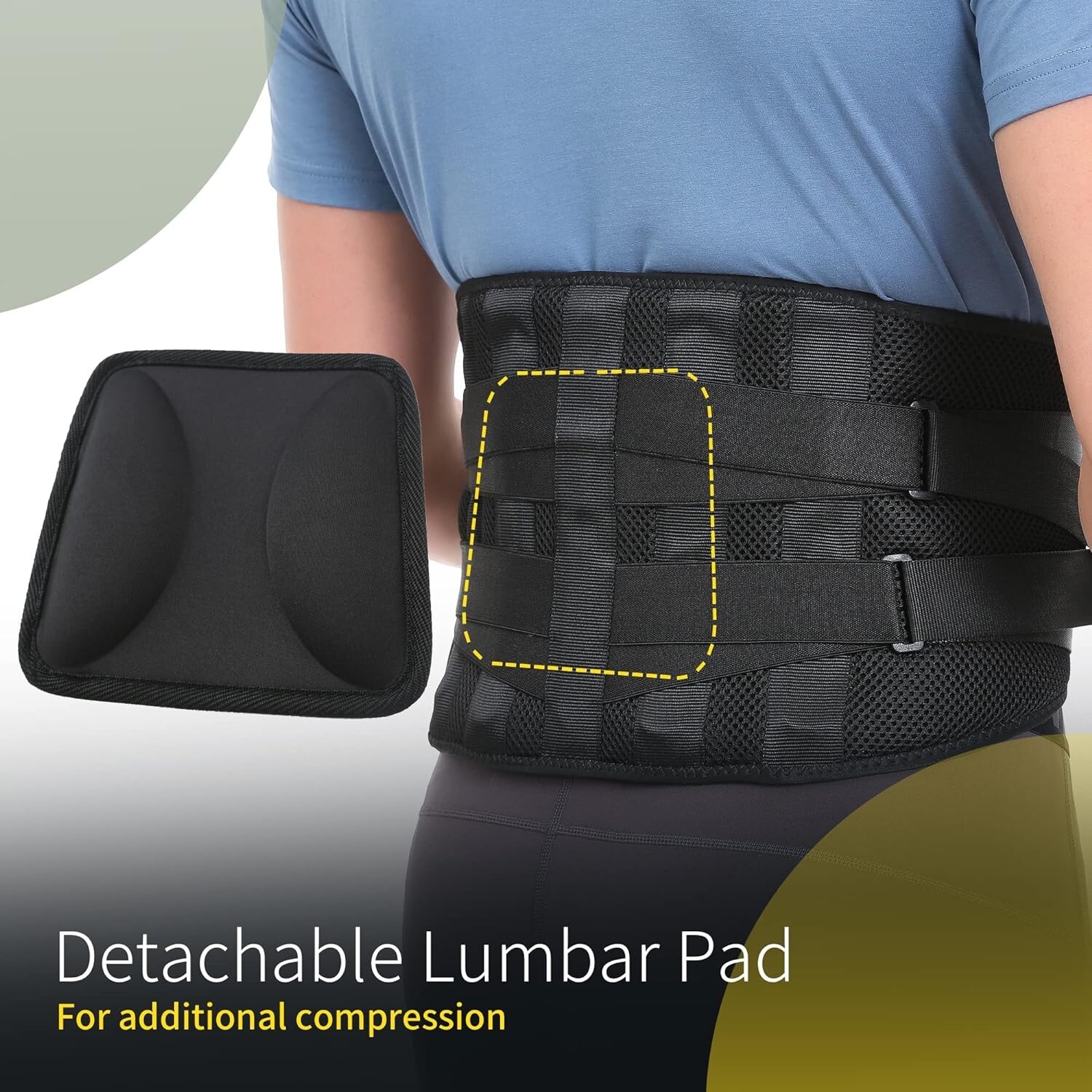 BraceUP Back Support Adjustable Lumbar Brace and Support Belt – XXL~ NEW