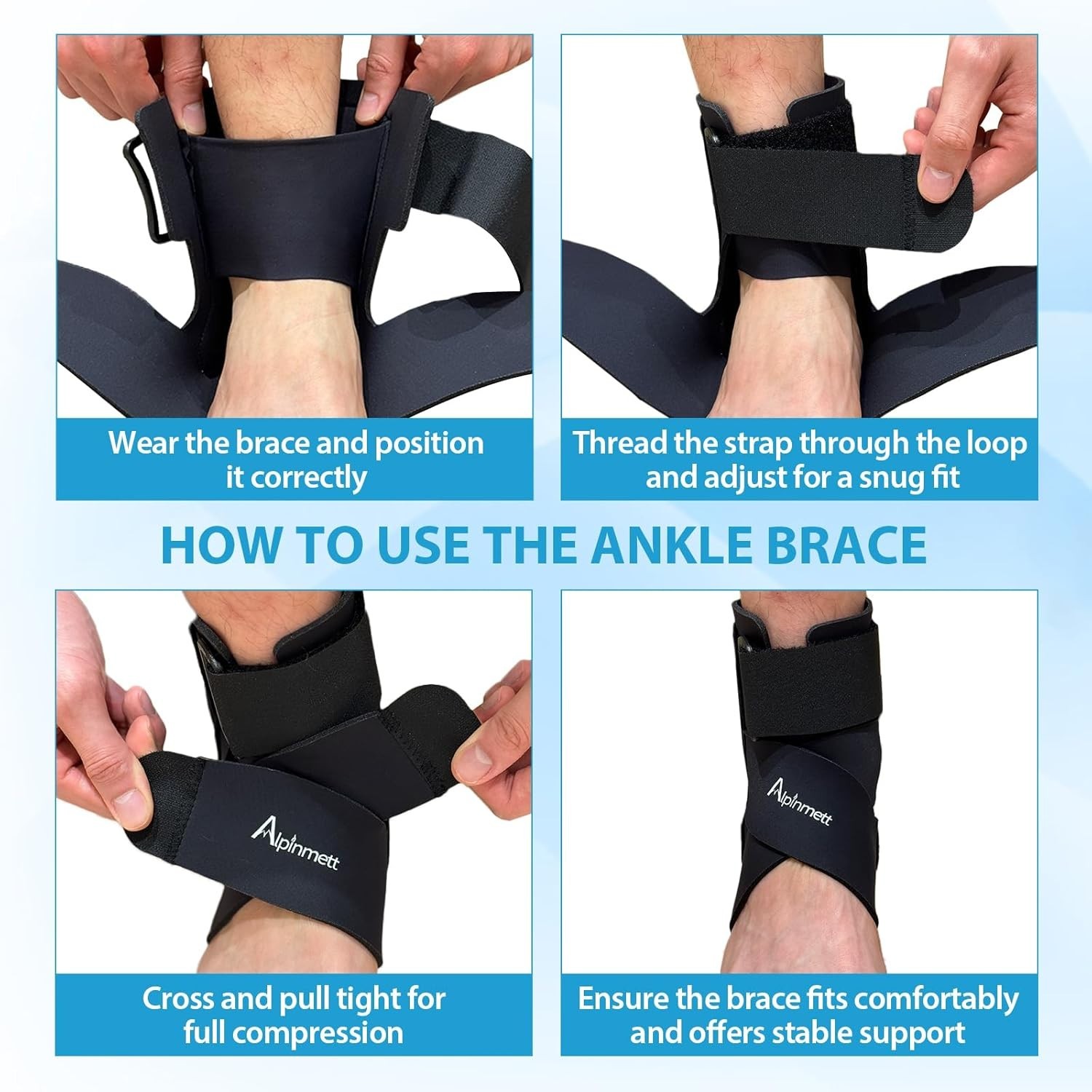 Ankle Brace for Men & Women, Compression Ankle Support Brace with Dual-Sided …