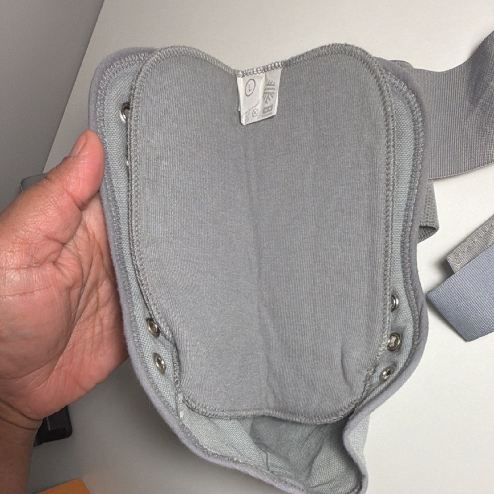KB Gray L Support Adjustable foot Brace Compression Cotton Elastic