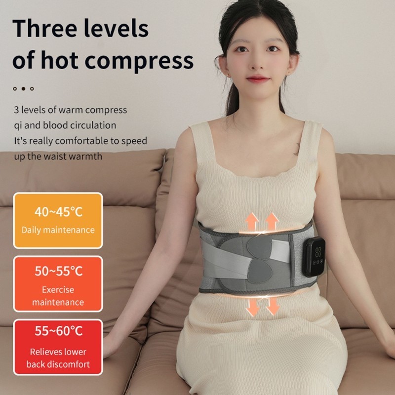 Electric Warming Belt Heating Waist Brace Lower Back Pain Relief Therapy Support