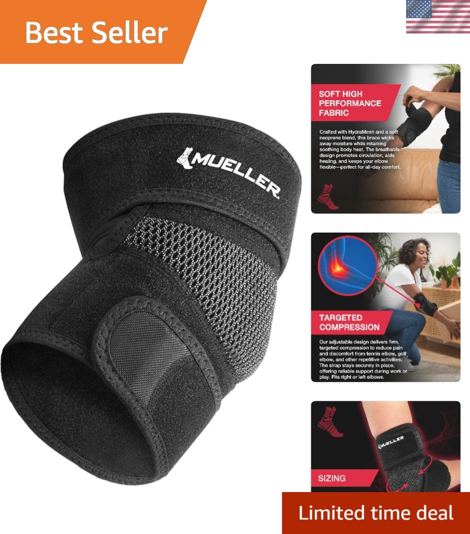 Sports Medicine Adjustable Elbow Brace, Elbow Pain Relief Support Sleeve for …