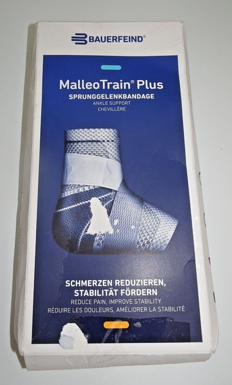 Bauerfeind MalleoTrain Plus- Ankle Support, Right Foot – Size 1 – Color Titanium