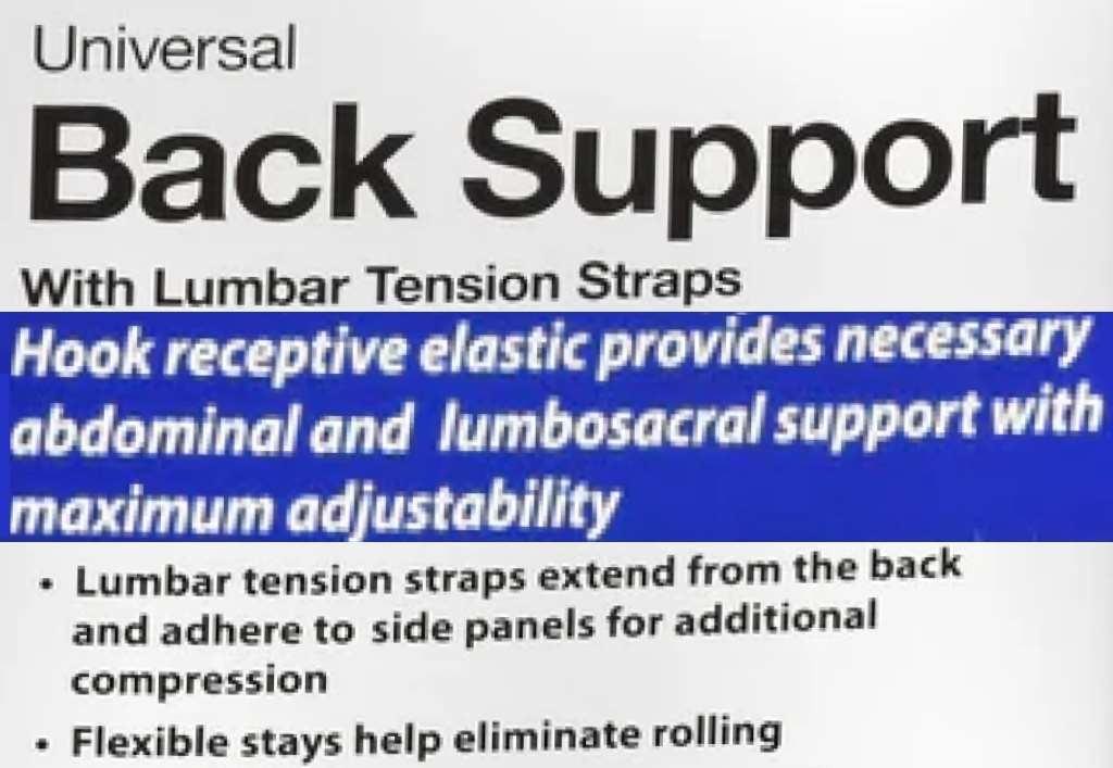GNP Universal Back Support with Lumber Tension Straps White, 1 Support