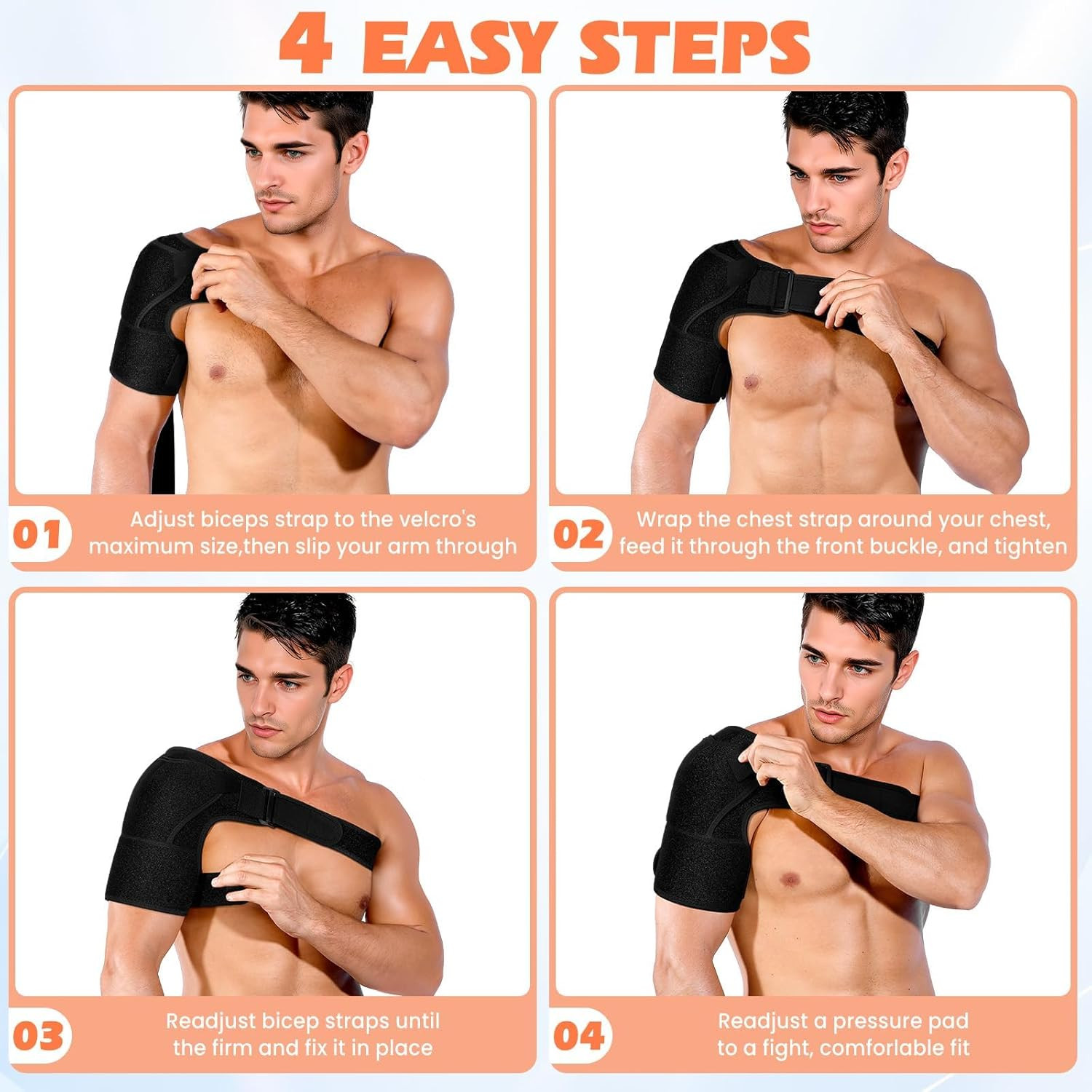 Shoulder Brace for Men and Women for Torn Rotator Cuff,Arm Sling Shoulder Immobi