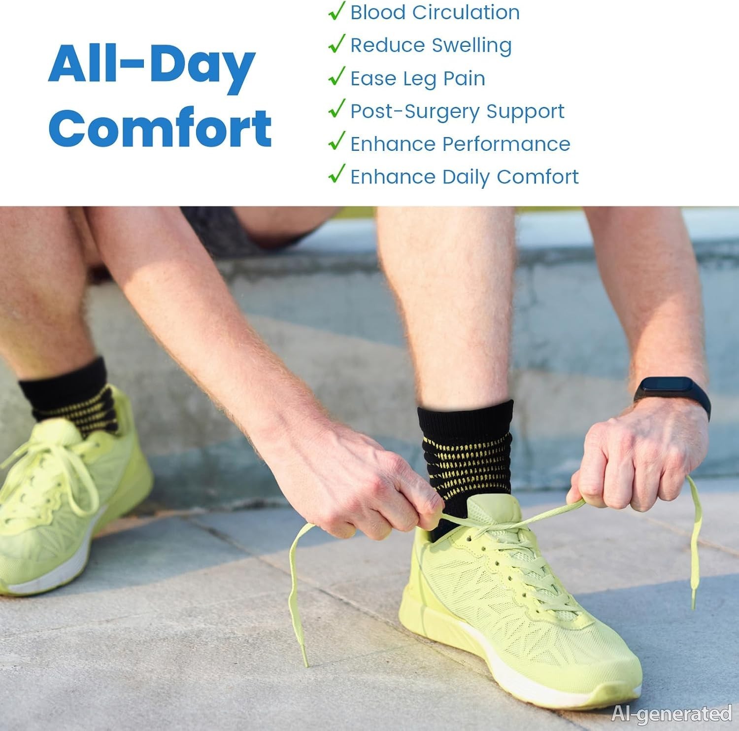 Ankle Compression Socks for Men & Women – 3/5 Pairs for Plantar Fasciitis Relief