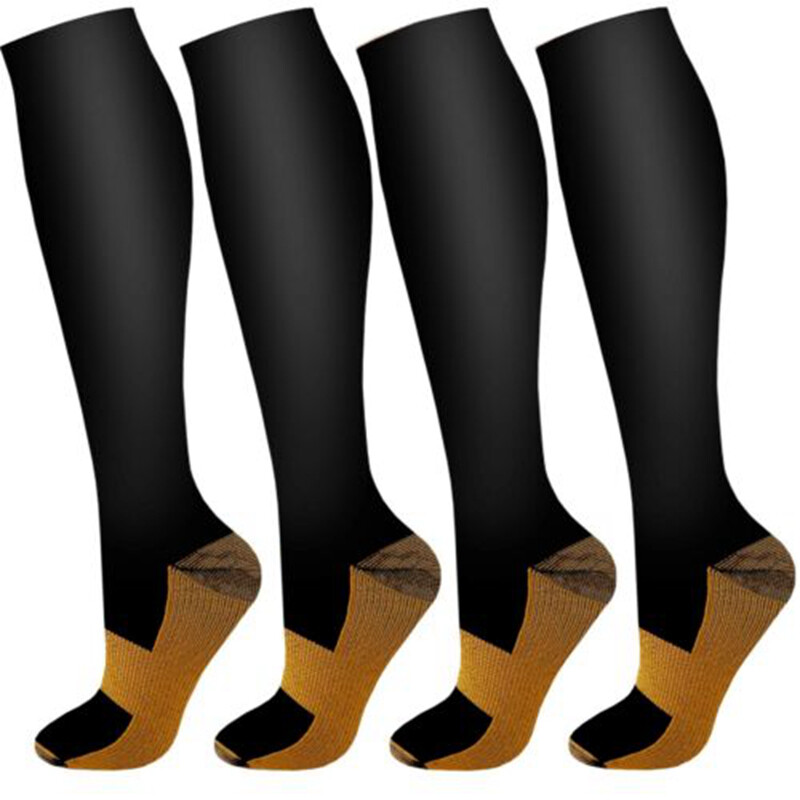 3 Pairs Copper Compression Socks Graduated Support 20-30mmHg Mens Womens S/M-XXL
