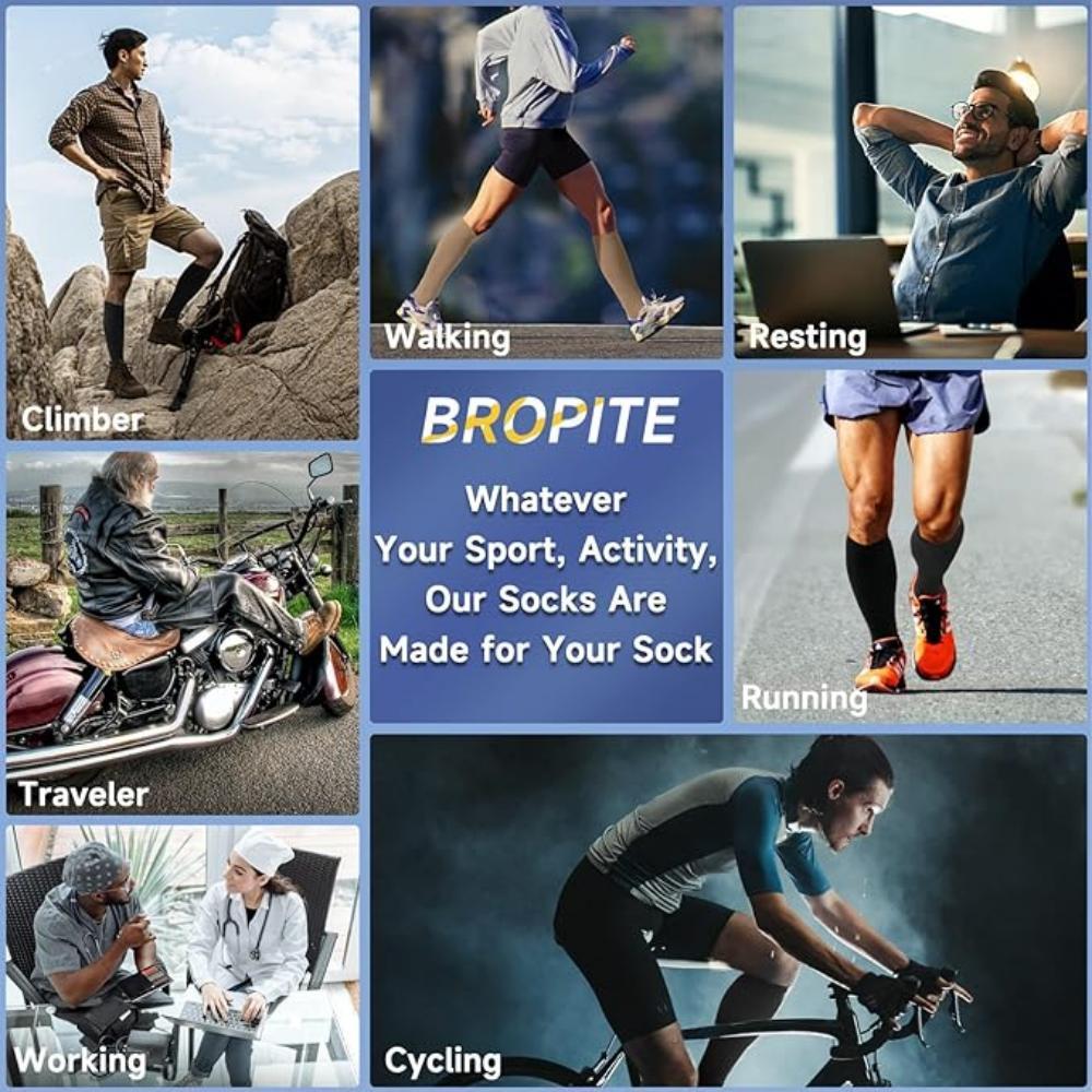 Compression Socks Knee Length Solid Color Zipper 15-20mmgh Open Toe Sports Socks