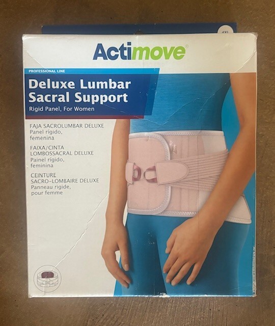 Actimove Deluxe Lumbar Sacral Support Rigid Panel, For Women Size 4XL *NOT USED*
