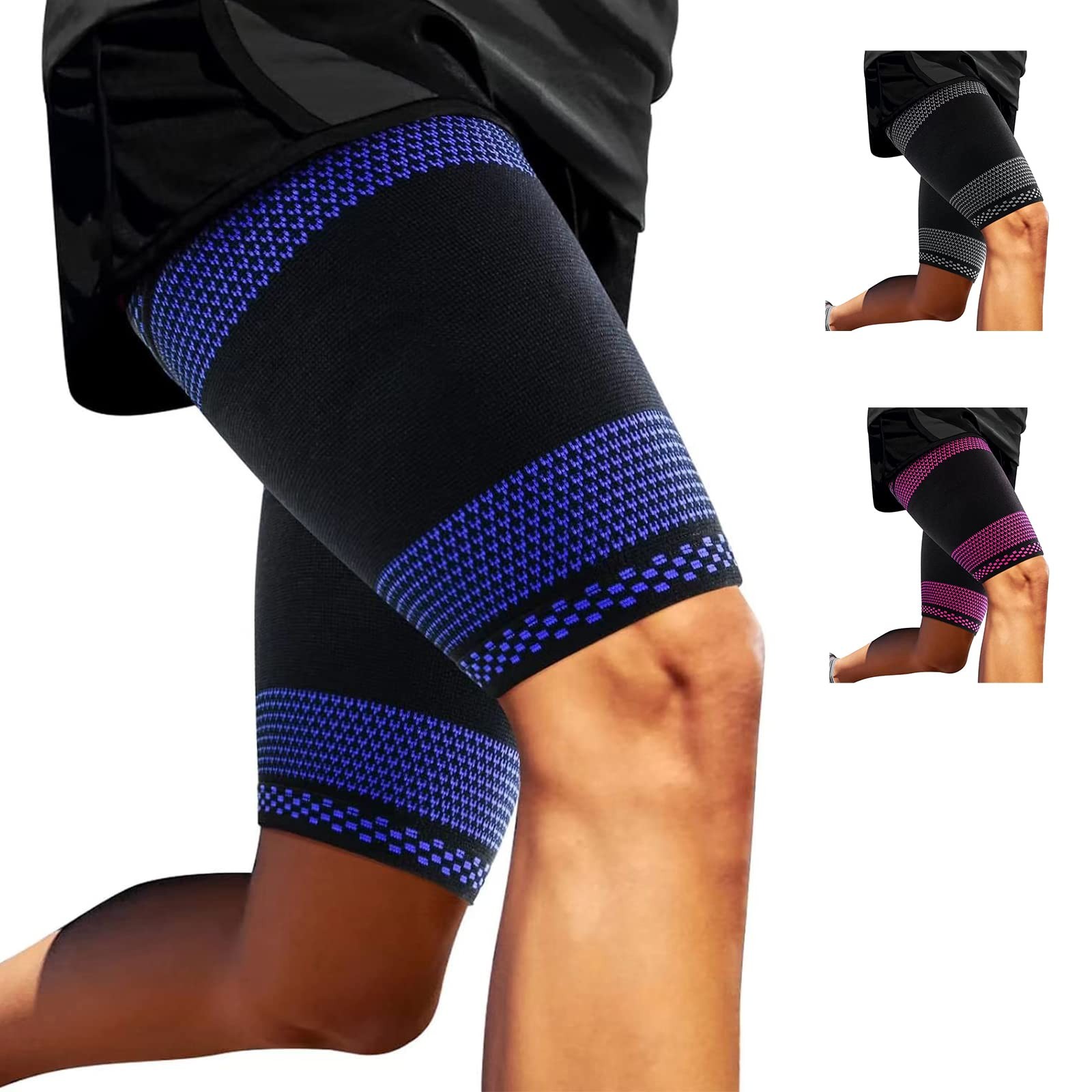 Thigh Compression Support Sleeves (1 Pair), Thigh Brace Breathable Elastic fo…