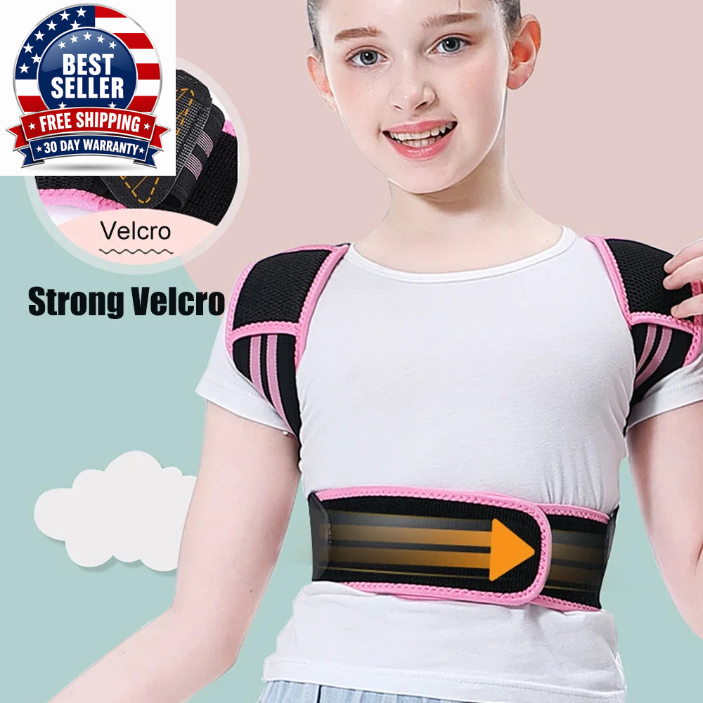 1PC Back Posture Corrector for Kids and Teens, Adjustable Wide Upper Back Straig
