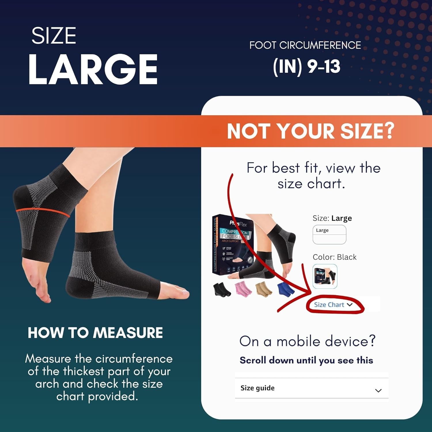 All-Day Comfort 20-30mmHg Compression Socks for Foot Pain & Swelling Relief