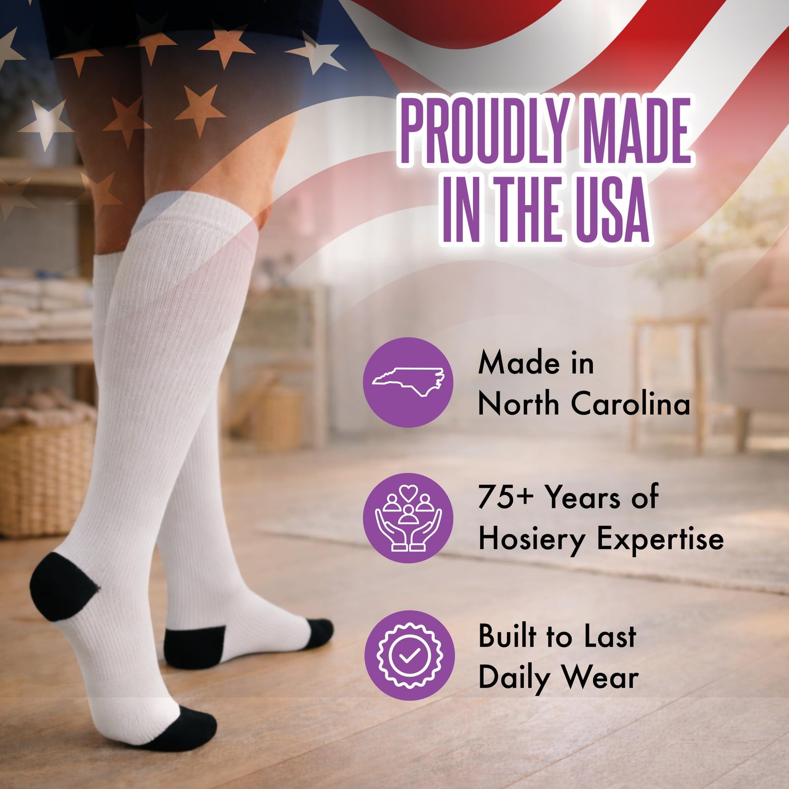 Crazy Compression Over-the-Calf Socks, White, Wide Small-Medium, White (Wide)