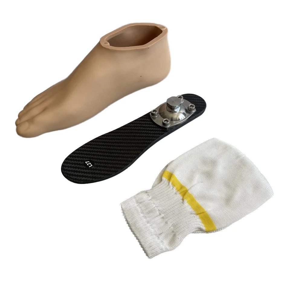Flat Carbon Fiber Prosthetic Foot, Syme Foot, Max 100kg, Sizes 22-27cm