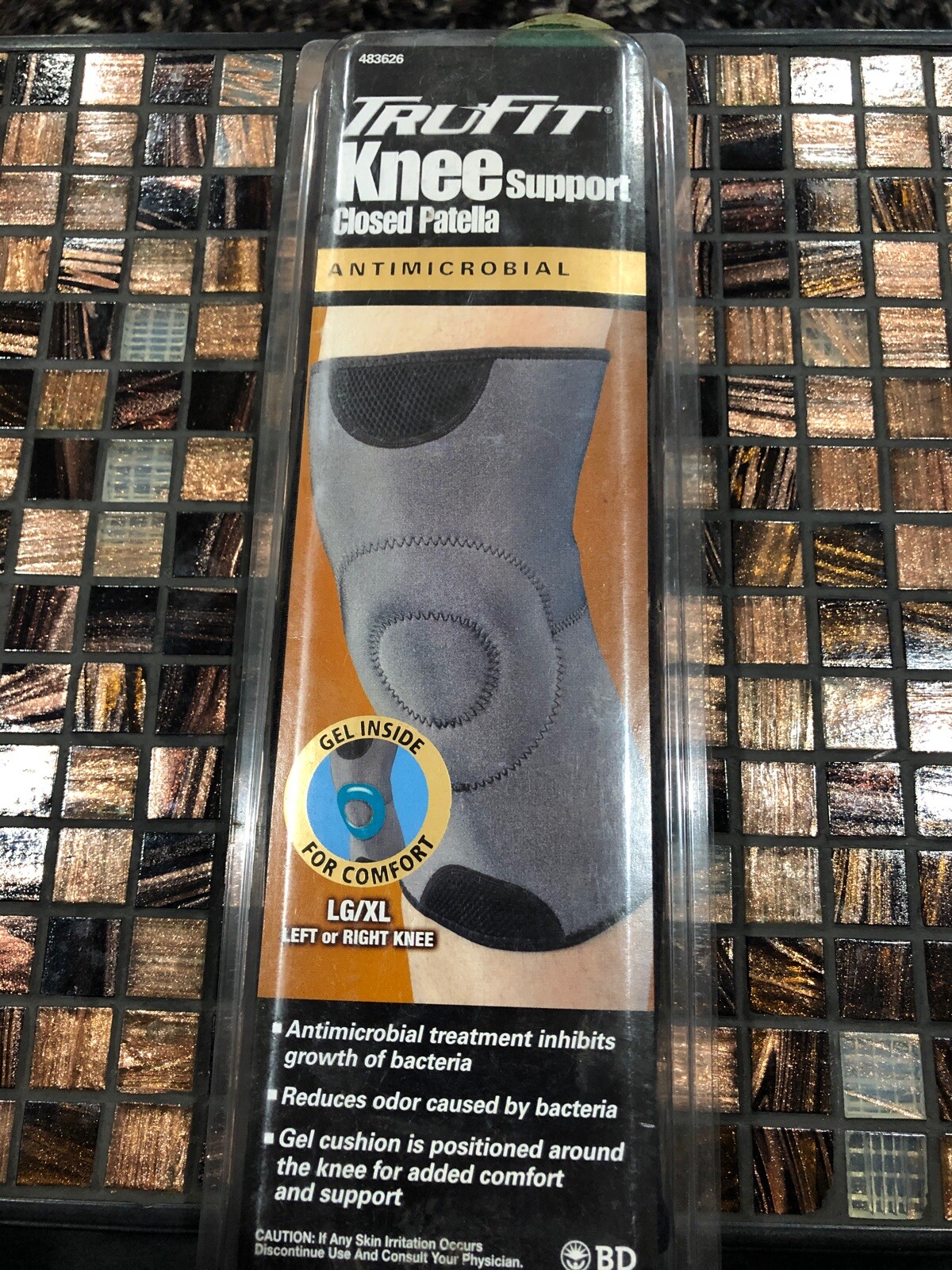 Trufit Knee Support Closed Patella Antimicrobial LG/XL Left Or Right Knee