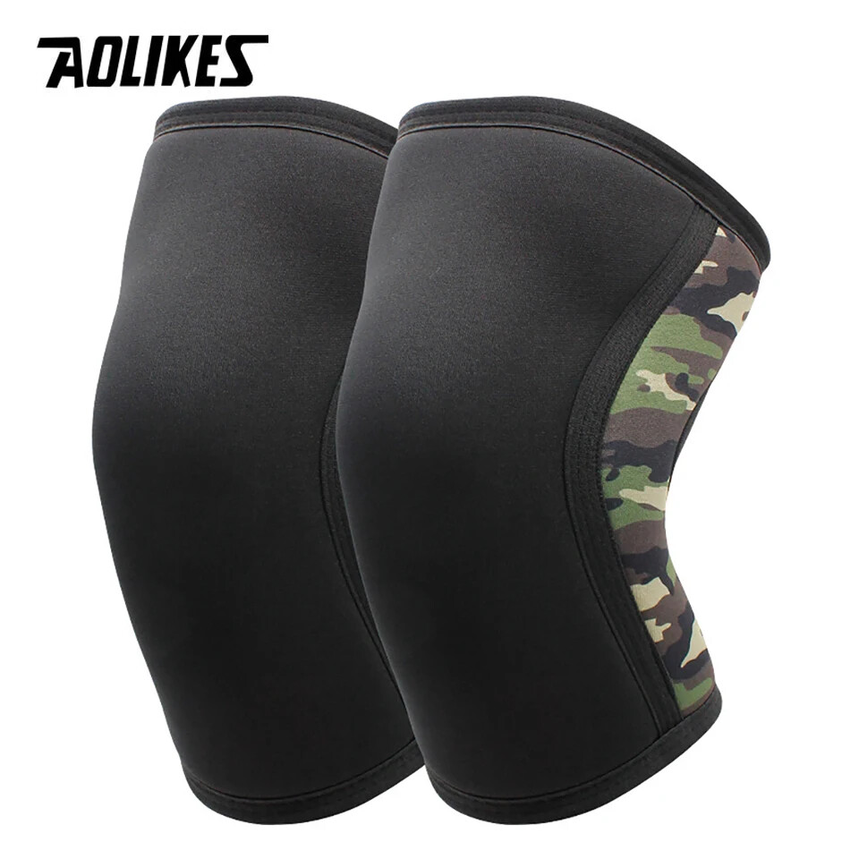 1 Pair Squat 7mm Knee Sleeves Pad Support Compression Neoprene Knee Protector