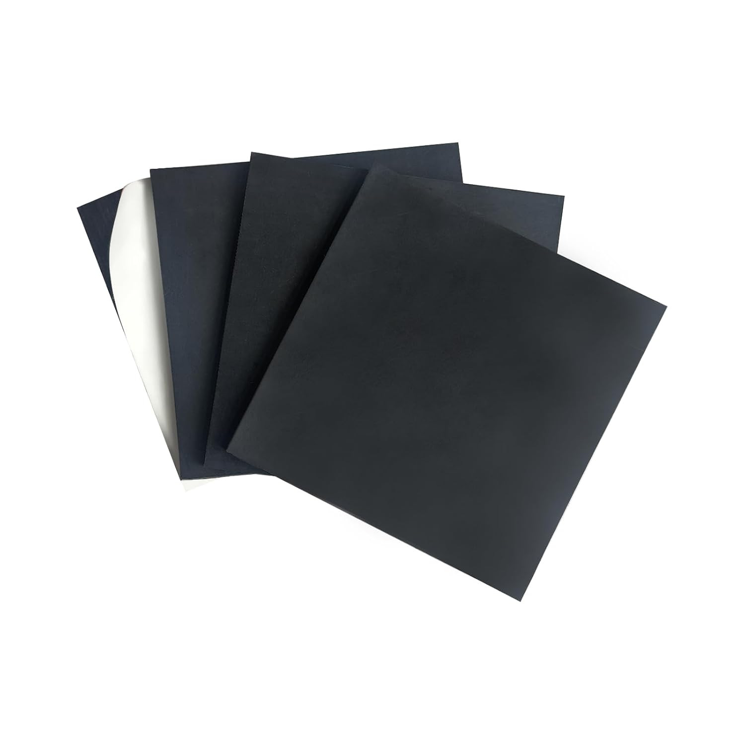4 Pieces Neoprene Rubber Pads with Adhesive Backing 1/4 in Thick X 4 in X 4 In,