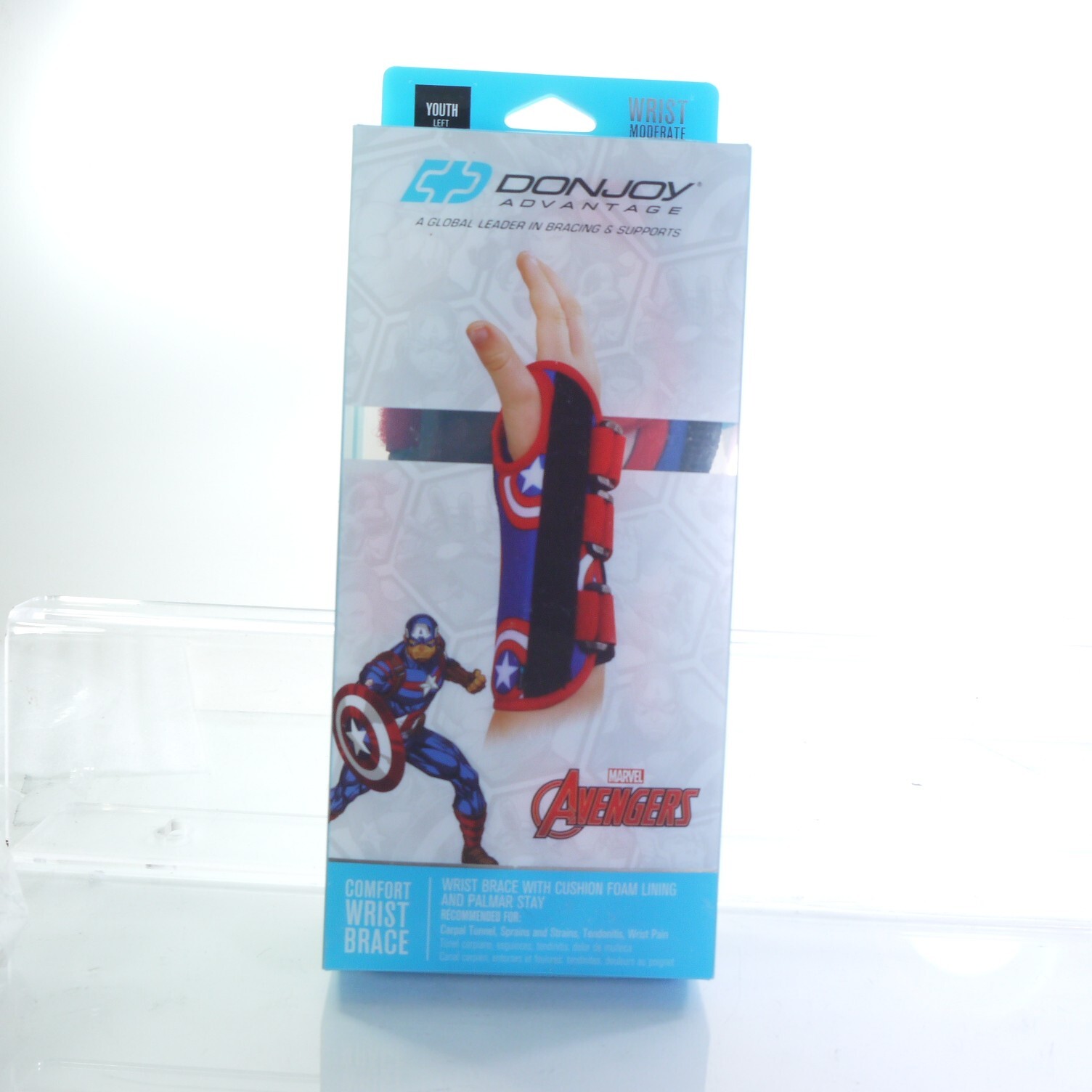 2 MARVEL AVENGERS DONJOY ADVANTAGE COMFORT WRIST BRACE YOUTH Left hand MODERATE