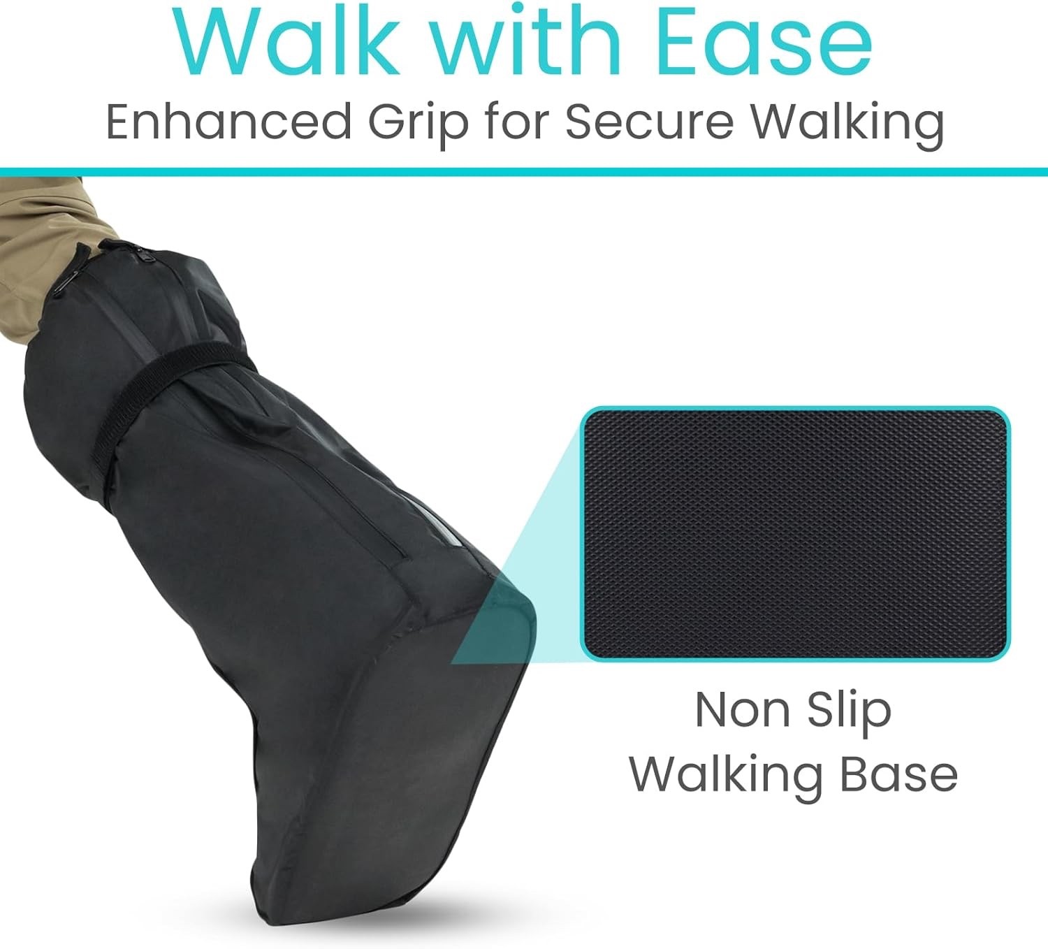 Vive Tall Walking Boot Cover Waterproof – Non-Slip, Adjustable – Medium