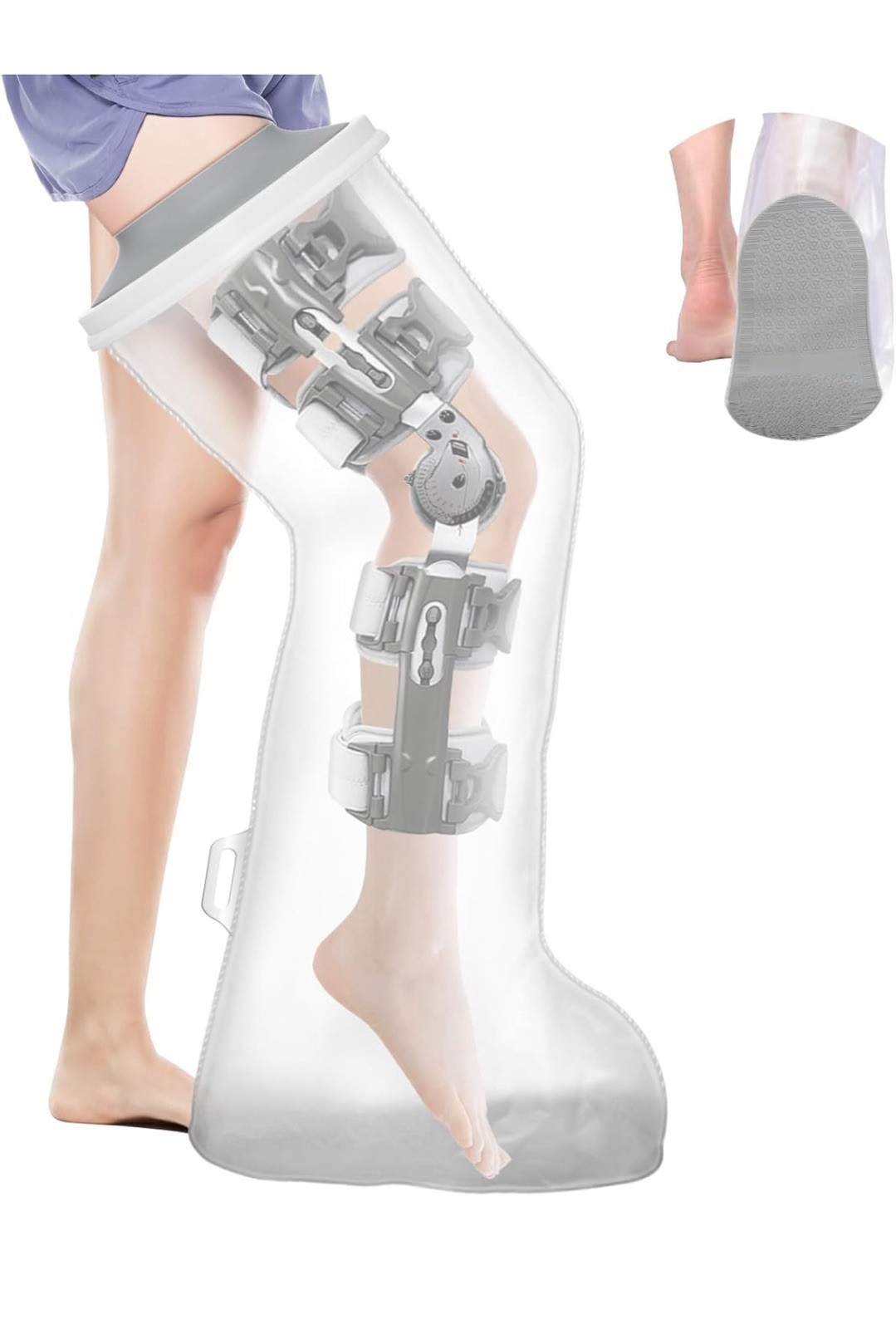 Watertight Non-Slip Leg Cast Cover – Perfect for Showering Plus Size Adults