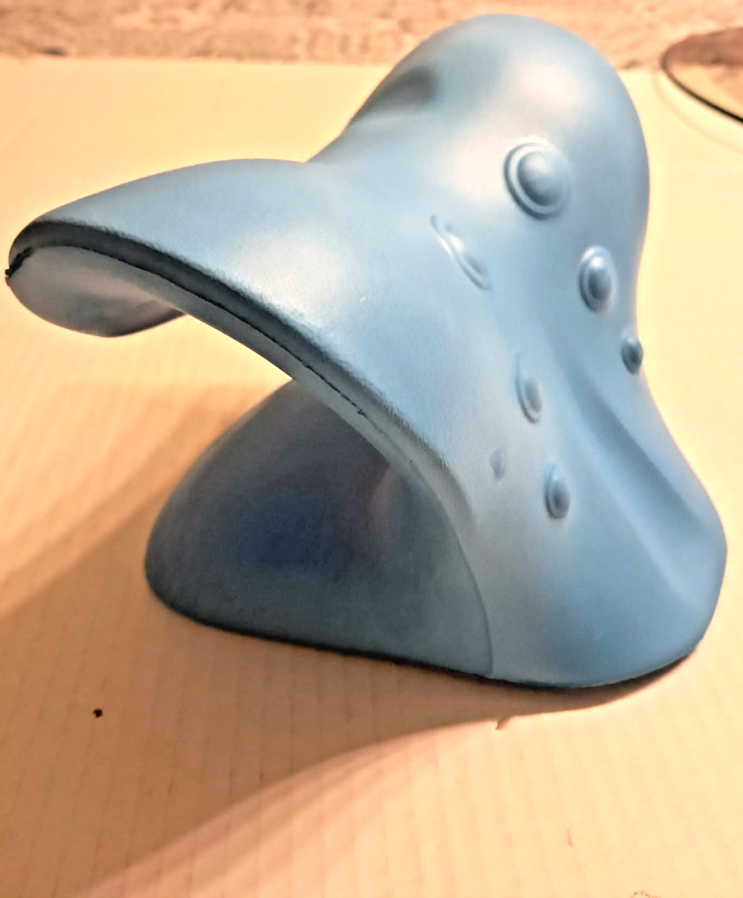 Cervical Traction Neck Stretcher Pillow for Pain Relief & Spine Alignment Blue