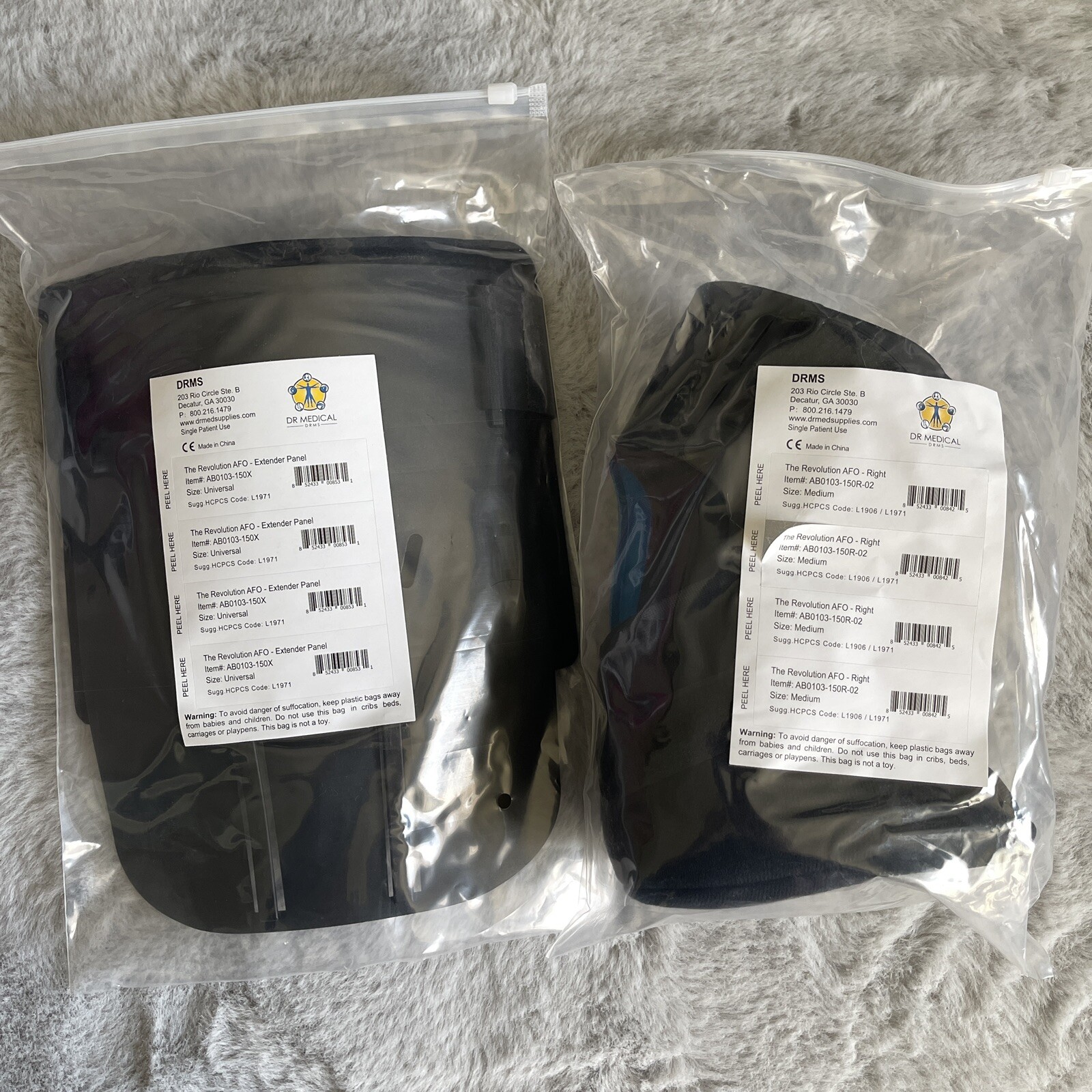 Dr Medical Revolution AFO Ankle Brace and Extender Panel – Right Medium