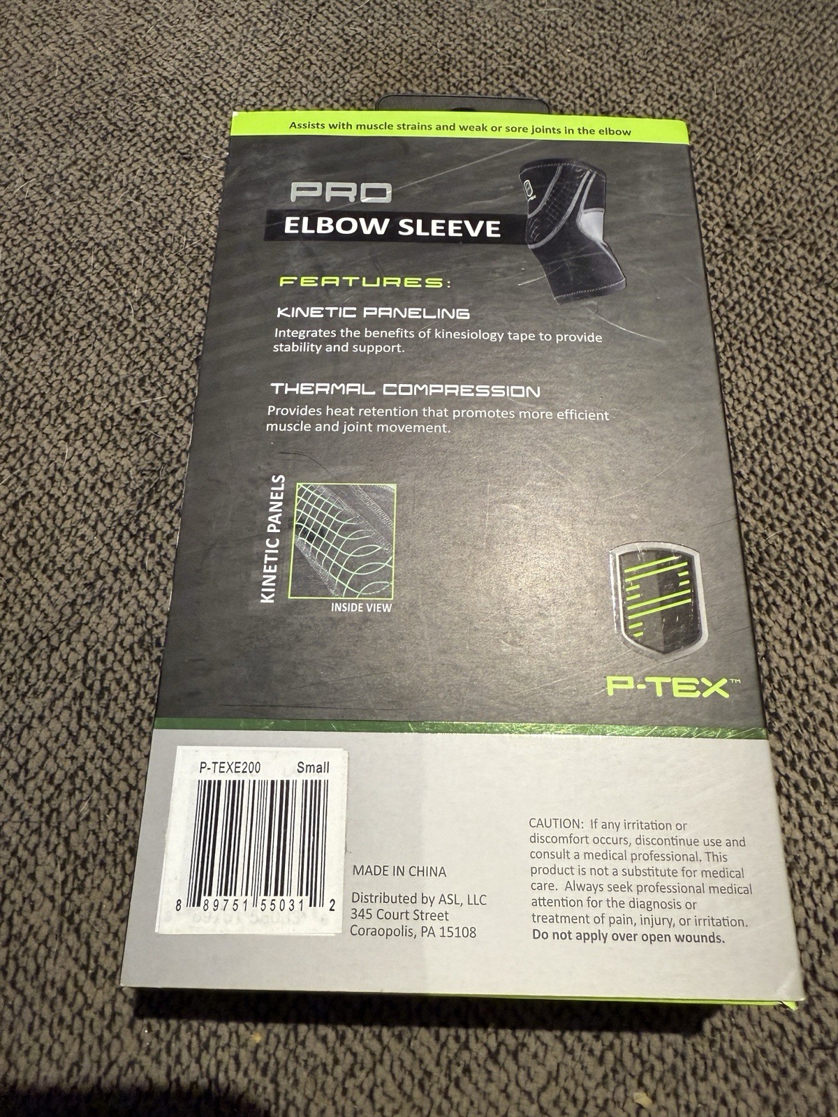 P-TEX PRO Knit Thermal Compression Elbow Sleeve Kinetic Paneling – Small – NIB