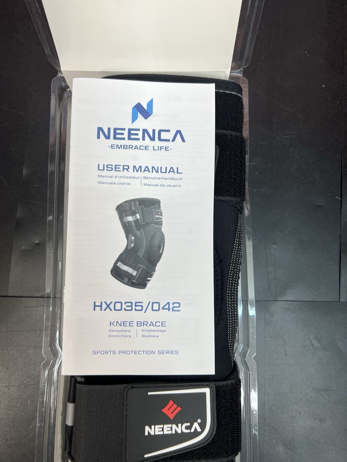 NEENCA Hinged Knee Brace L X-Strap ACL MCL Meniscus Support Black