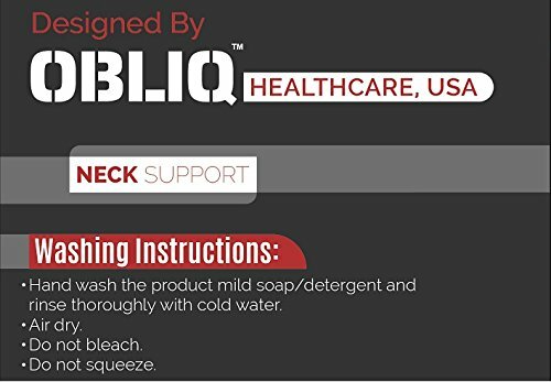 OBLIQ Soft Cervical Collar Adjustable Neck Brace Relieves Pain (X-Large)