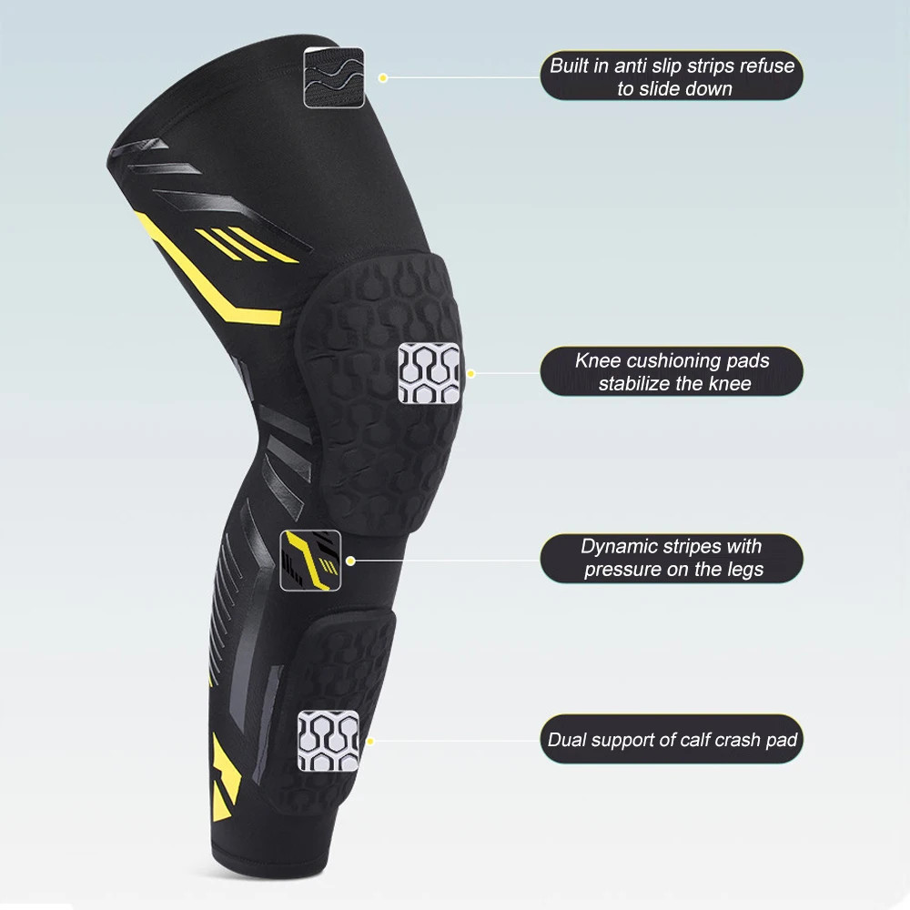 KNEE CALF Padded Compression LEG Sleeve SPORT Protective Gear SHIN BRACE SUPPORT