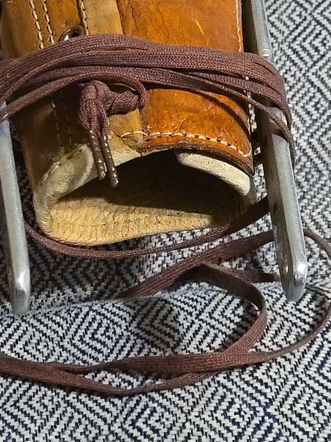 Vintage Fillauer Youth Leather Leg Brace With Metal Braces