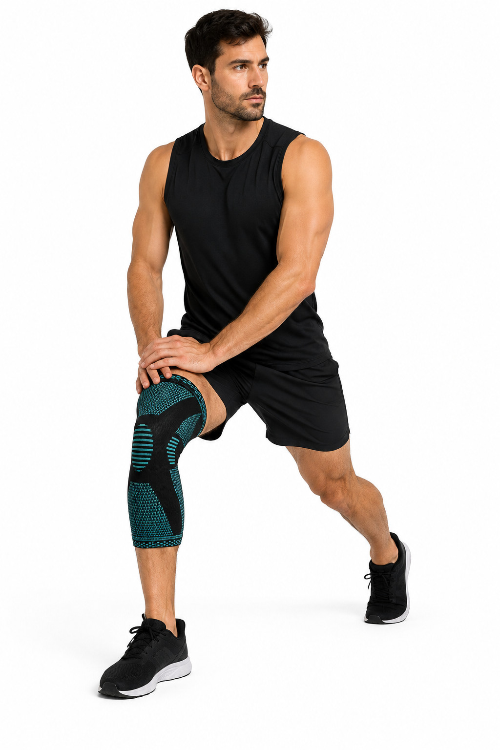 POWERLIX Knee Brace Compression Sleeve Men Women Knee Support Running Gym Medium