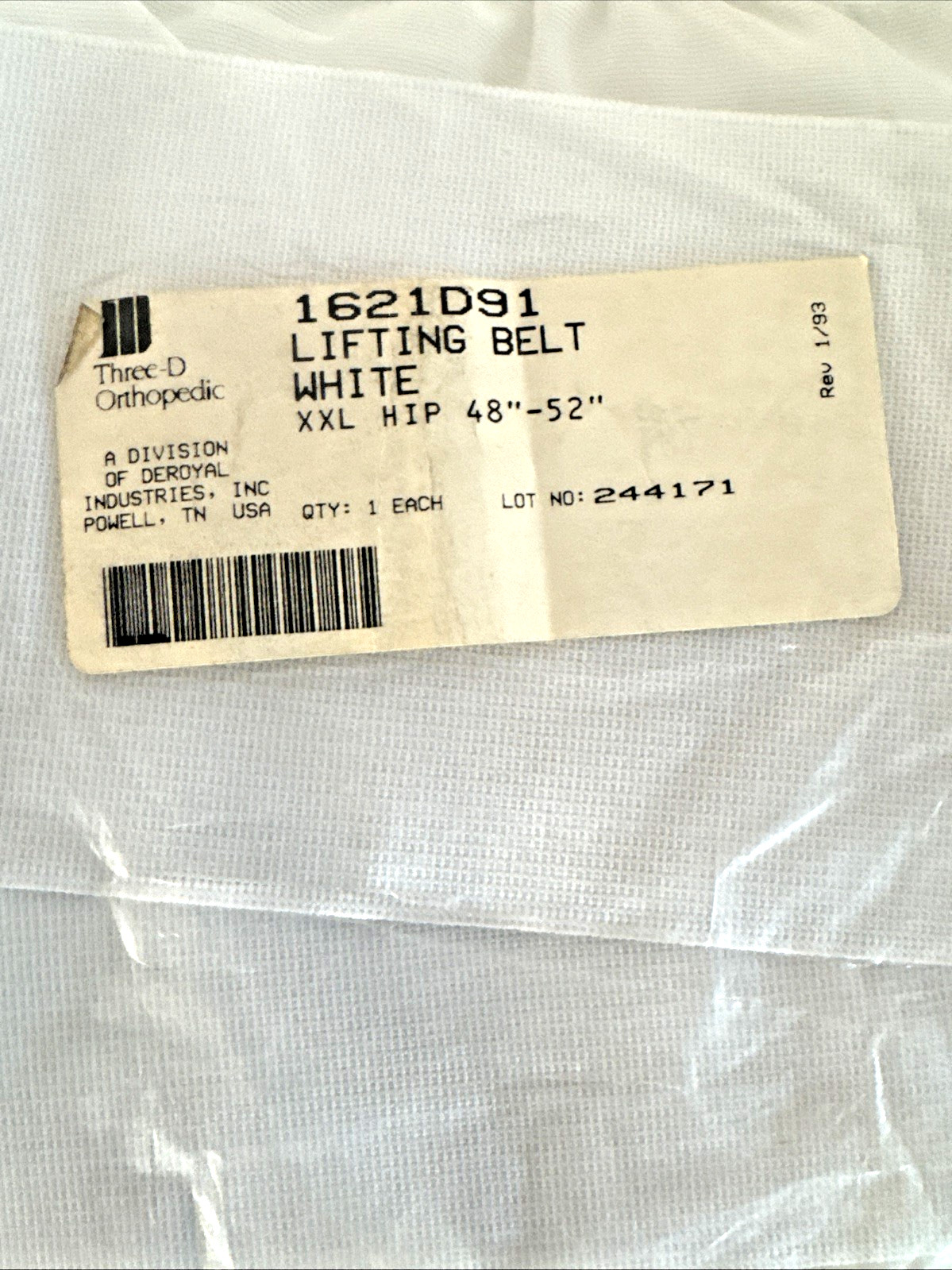 Heavy Weight Lift Belt Brace Lumbar Lower Back Waist Support W/ Suspenders White