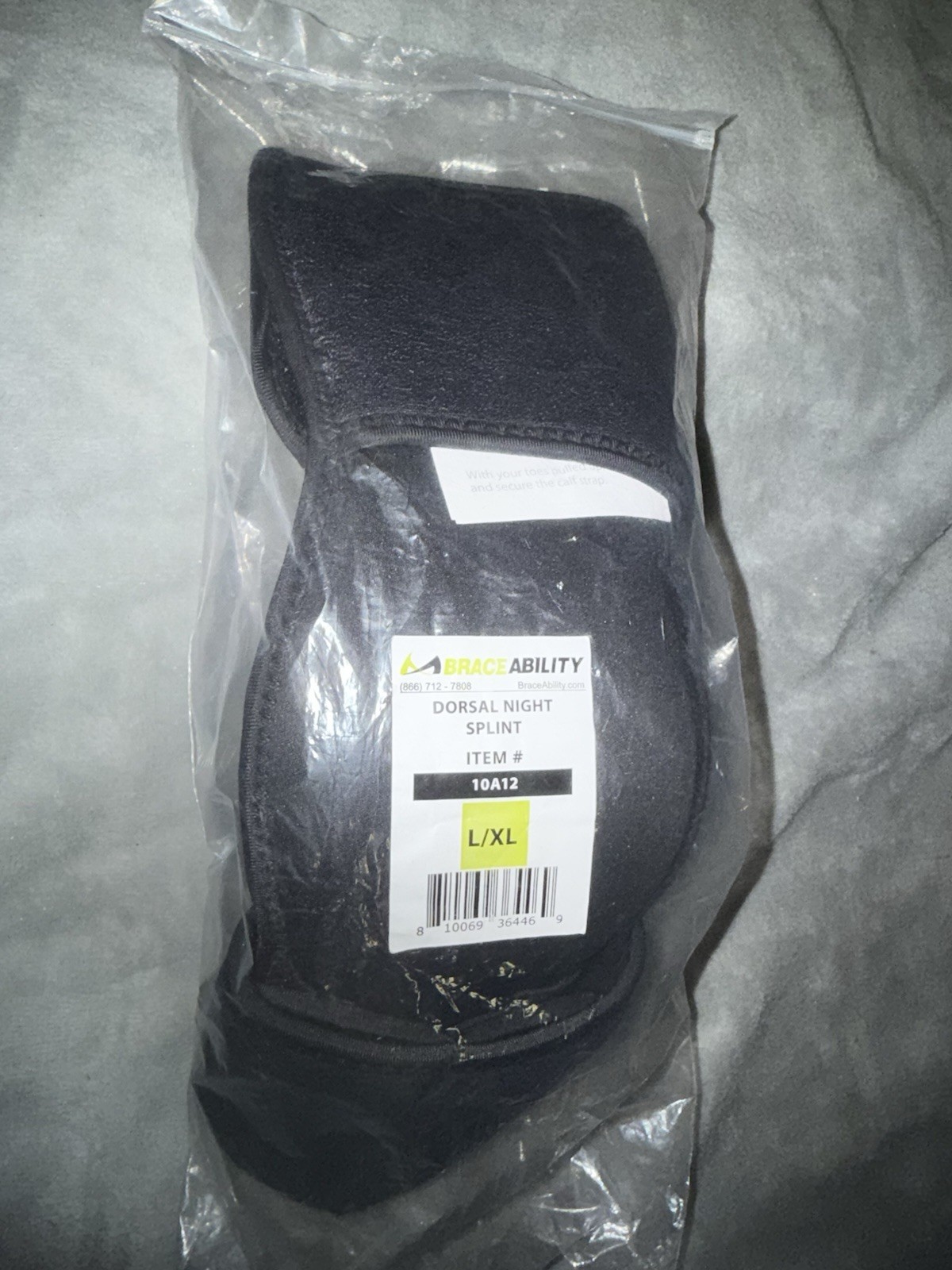 Braceability Dorsal Night Splint | Plantar Fasciitis Pain Relief L/XL
