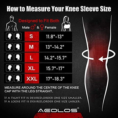 Knee Sleeves 1 Pair 7mm Compression Braces for Heavy Lifting Squats Gym Sports