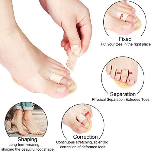 BBTO 4 Pcs Budin Toe Splint Hammer Toe Straightener Support for Men Women