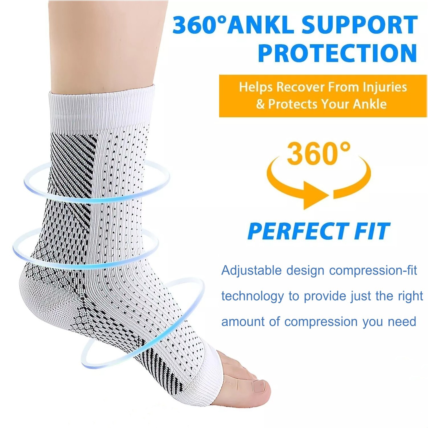 3 Pairs Sooth Relief Compression Socks Men Women Neuropathy Compression Socks