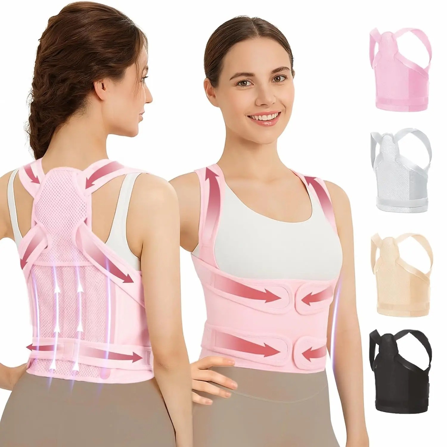 Back Brace Posture Corrector Women Men Shoulder Straightener Adjustable Support