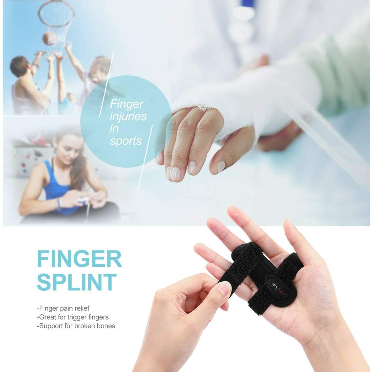 Doeplex Trigger Finger Splint Brace Adjustable Thumb Brace Arthritis Pain Relief