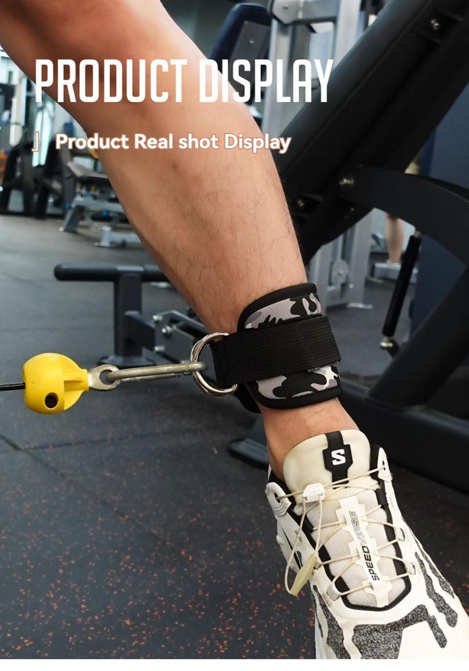 Aolikes Adjustable Padded Ankle Wrist Cuffs Padded Straps D-ring Glute Kickback