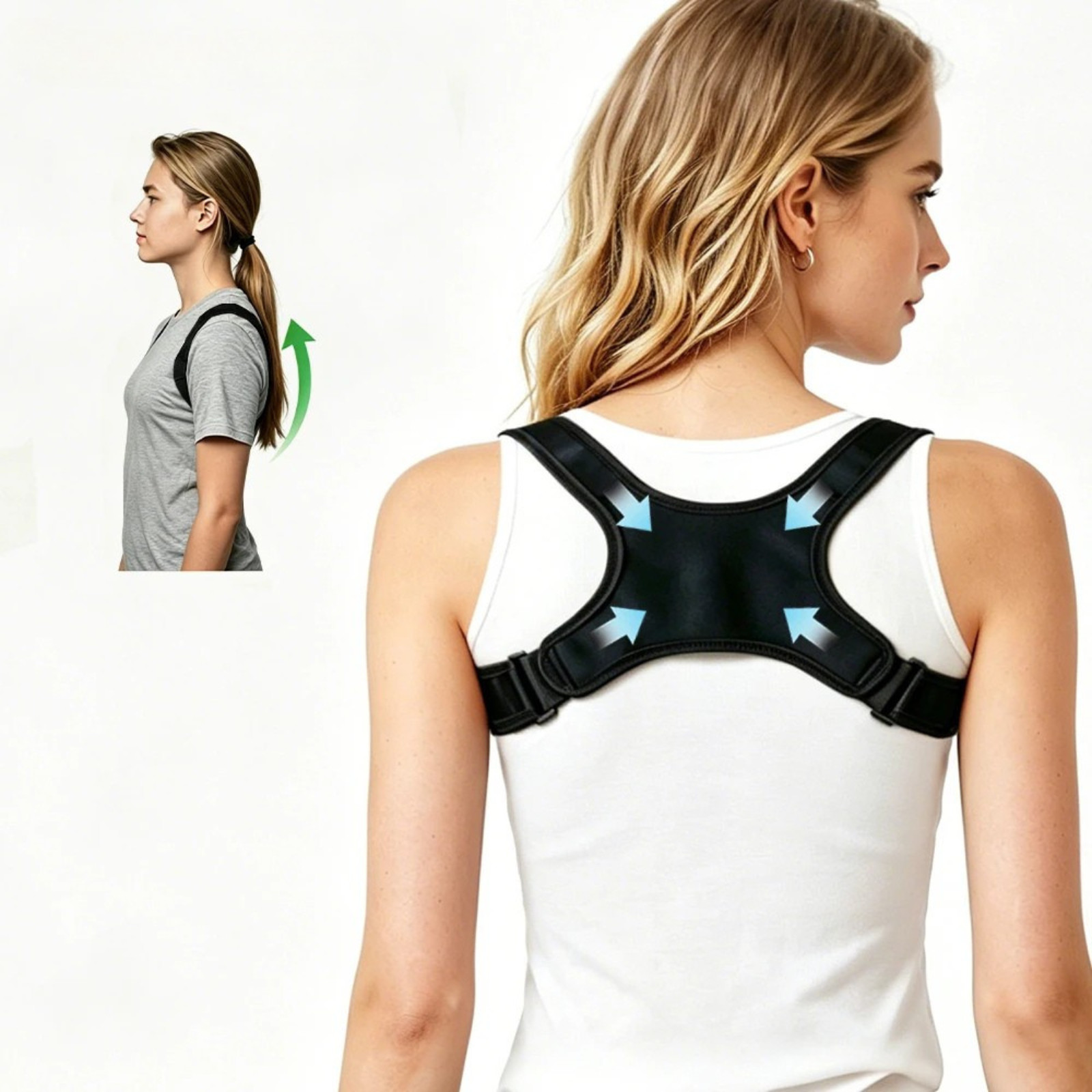 Adjustable Posture Corrector Back Support Belt Breathable Non-Slip Ergonomic Fit