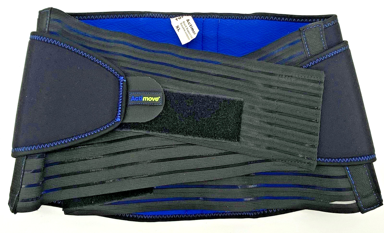 Actimove Back Support Double Layer Compression XL 4 Stays Adjustable Black